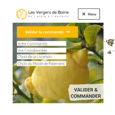 Validez votre commande - Les Vergers de Boirie à Menton